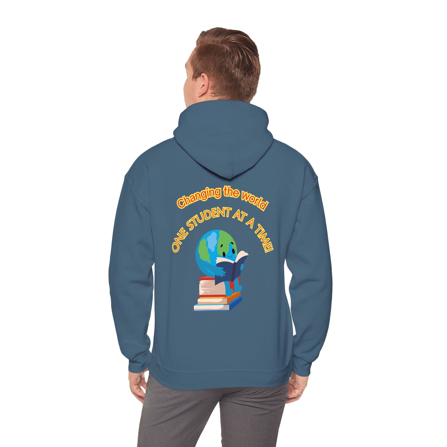 Changing the world! (globe) Teacher Hoodie, Casual Streetwear