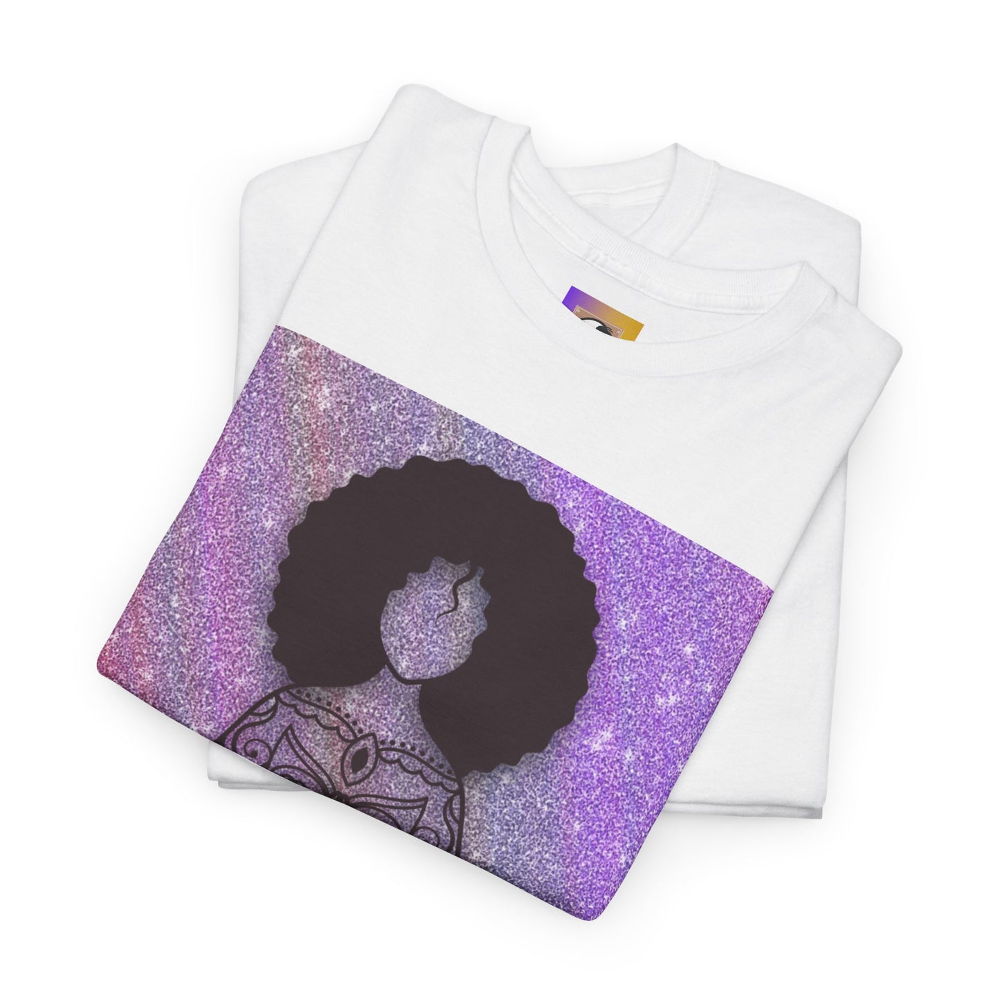 Meditative Spirit Unisex Heavy Cotton Tee - Yoga Lover Gift, Abstract Art Shirt, Mindfulness T-Shirt, Boho Style Top, Self-Care Apparel