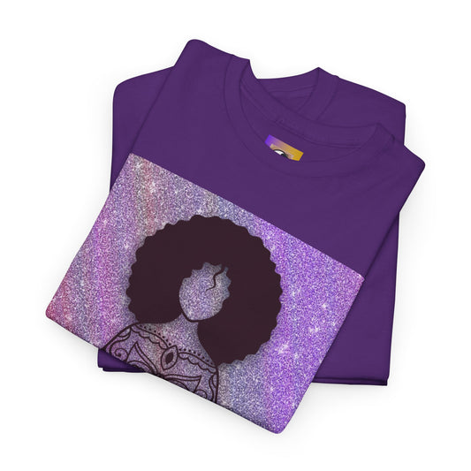 Meditative Spirit Unisex Heavy Cotton Tee - Yoga Lover Gift, Abstract Art Shirt, Mindfulness T-Shirt, Boho Style Top, Self-Care Apparel