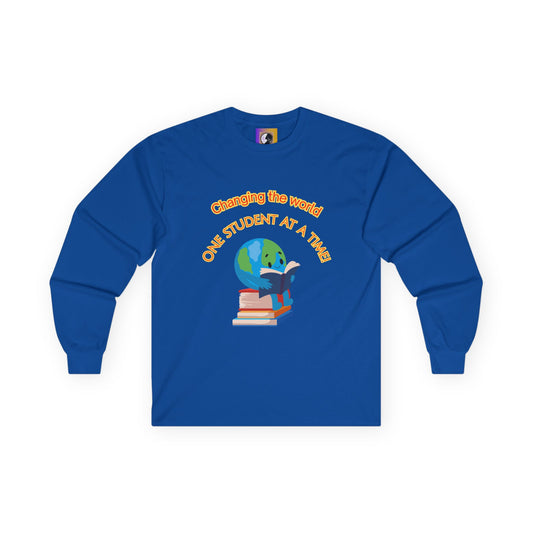 Changing the world! (Globe) Inspirational Teacher Long Sleeve